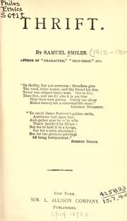 Cover of: Thrift. by Samuel Smiles