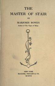 Cover of: The master of Stair. by Marjorie Bowen