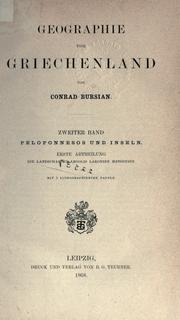 Cover of: Geographie von Griechenland.