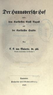 Cover of: Hannoversche Hof unter dem Kurf©·ursten Ernst August und der Kurf©·urstin Sophi