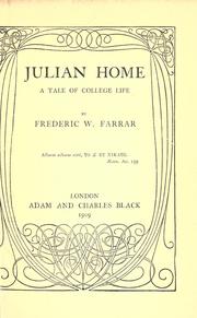 Cover of: Julian Home by Frederic William Farrar