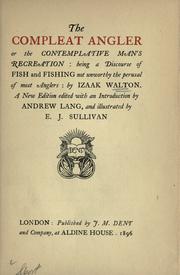 Cover of: The compleat angler by Izaak Walton