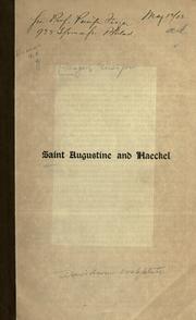 Cover of: Saint Augustine and Haeckel. by Persifor Frazer