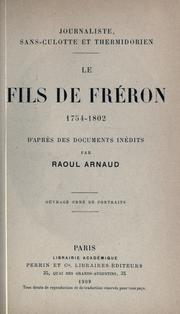 Cover of: Journaliste, sans-culotte et thermidorien by Arnaud, Raoul