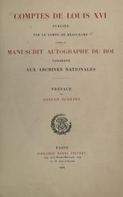 Cover of: Comptes de Louis XVI