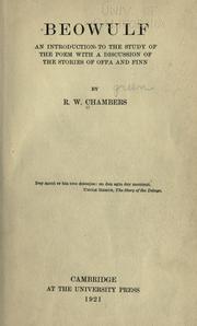 Cover of: Beowulf by R. W. Chambers