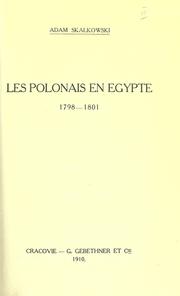 Cover of: Les Polonais en Egypte, 1798-180