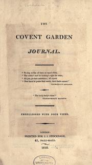 Cover of: The Covent Garden journal ... by 
