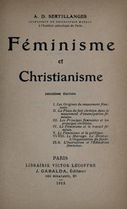 Cover of: Feminisme et christianisme. --.