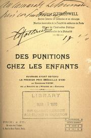 Cover of: Des punitions chez les enfants. by O'Followell, Ludovic