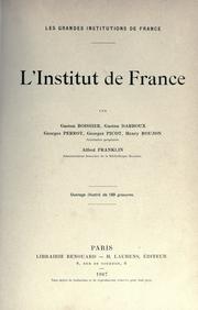 Cover of: L'institut de France.