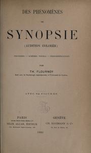 Cover of: Des phenomenes de synopsie (audition coloree): photismes, schemes, visuels, personnifications.