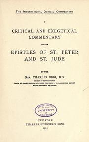 Cover of: A critical and exegetical commentary on the epistles of St. Peter and St. Jude