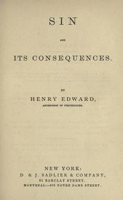 Cover of: Sin and its consequences. by Henry Edward Manning
