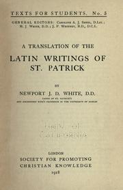 Cover of: A translation of the Latin writings of St. Patrick