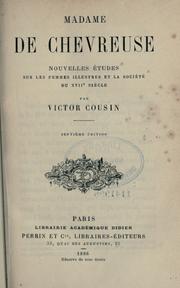 Cover of: Madame de Chevreuse by Cousin, Victor