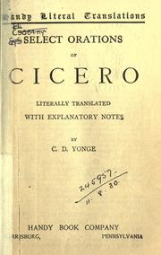 Select orations by Cicero
