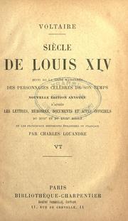 Cover of: Si©Łecle de Louis XIV: suivi de la liste raisonn©Øee des personnages c©Øel©Łebres de son temps