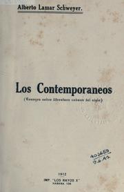Cover of: Los contemporaneos by Alberto Lamar Schweyer