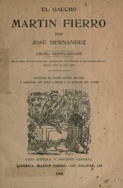 Cover of: El gaucho Martín Fierro by José Hernández