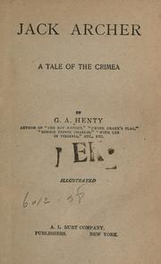 Cover of: Jack Archer by G. A. Henty