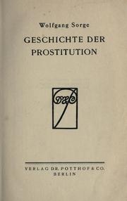 Cover of: Geschichte der postitution.