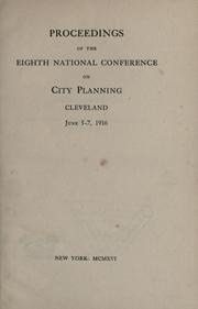 Cover of: Proceedings of the ... National Conference on City Planning. by National Conference on City Planning.