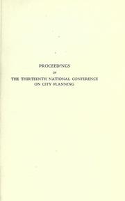 Cover of Proceedings of the ... National Conference on City Planning.