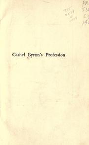 Cover of: Cashel Byron's profession by George Bernard Shaw