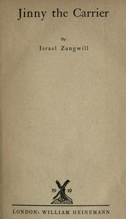 Jinny the carrier by Israel Zangwill