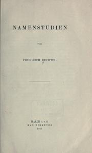 Cover of: Namenstudien. by Friedrich Bechtel