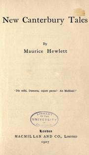 Cover of: New Canterbury tales by Maurice Henry Hewlett