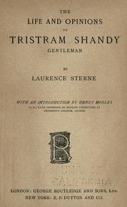 Cover of: Life and opinions of Tristram Shandy, gentleman by Laurence Sterne
