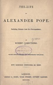 Cover of: The life of Alexander Pope by Robert Carruthers