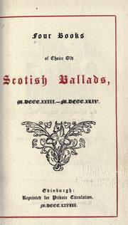 Four Books Of Choice Old Scottish Ballads 1823 1844