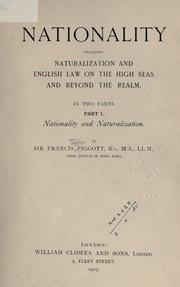 Cover of: Nationality by Sir Francis Taylor Piggott