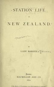 Cover of: Station life in New Zealand by Mary Anne Barker