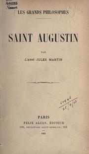Cover of: Saint Augustin.