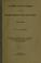 Cover of: An outline of the development of the internal commerce of the United States, 1789-1900