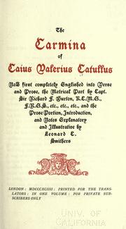 Cover of: The Carmina of Caius Valerius Catullus by Gaius Valerius Catullus