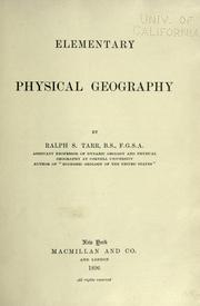 Cover of: Elementary physical geography