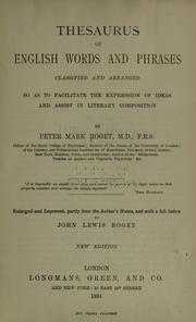 Cover of: Thesaurus of English words and phrases by Peter Mark Roget