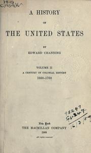 Cover of: A history of the United States. by Channing, Edward