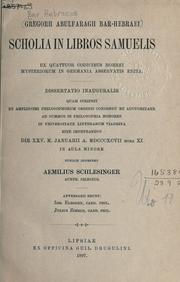 Cover of: Scholia in libros Samuelis