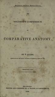 Cover of: The student's compendium of comparative anatomy by P. Evers