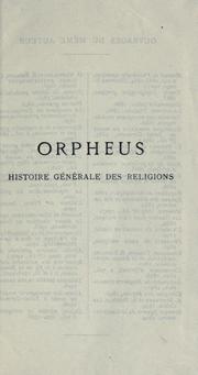 Cover of: Orpheus by Salomon Reinach