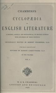 Cover of: Cyclopaedia of English literature by Robert Chambers