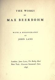 Cover of: The Bodley Head Max Beerbohm