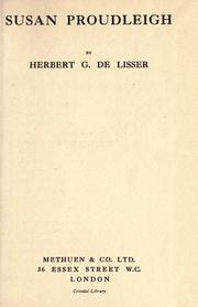 Cover of: Susan Proudleigh by De Lisser, Herbert George