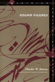 Cover of: Sound figures by Theodor W. Adorno